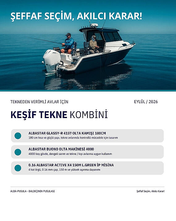Eylül 2026 Keşif Tekne Kombini