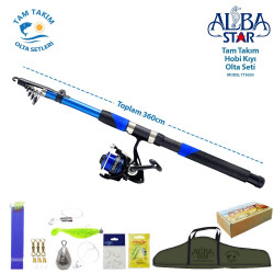 Albastar Tam Takım Hobi Kıyı Olta Seti - 360cm Kamışla - TTS020 - 1