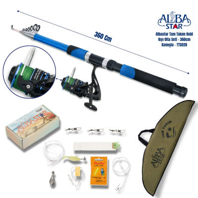 Albastar Tam Takım Hobi Kıyı Olta Seti - 360cm Kamışla - TTS020 - 1