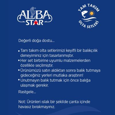 Albastar Tam Takım Hobi Kıyı Olta Seti - 300cm Kamışla - TTS004
