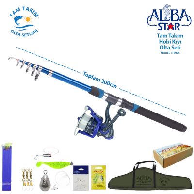 Albastar Tam Takım Hobi Kıyı Olta Seti - 300cm Kamışla - TTS004 - 1