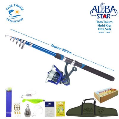 Albastar Tam Takım Hobi Kıyı Olta Seti - 300cm Kamışla - TTS004 - 1