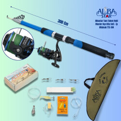 Albastar Tam Takım Hobi Master Kıyı Olta Seti – İp Misinalı – 300 cm - TTS104 - Albastar