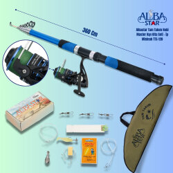 Albastar Tam Takım Hobi Master Kıyı Olta Seti – İp Misinalı – 360 cm - TTS120 - Albastar