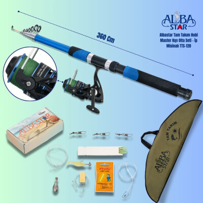 Albastar Tam Takım Hobi Master Kıyı Olta Seti – İp Misinalı – 360 cm - TTS120 - 1