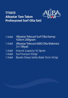 Albastar Tam Takım Profesyonel Surf Olta Seti TTS013