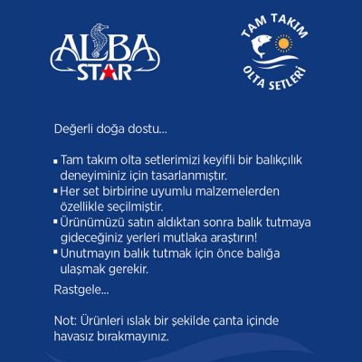 Albastar Tam Takım Profesyonel Tekne Olta Seti TTS003