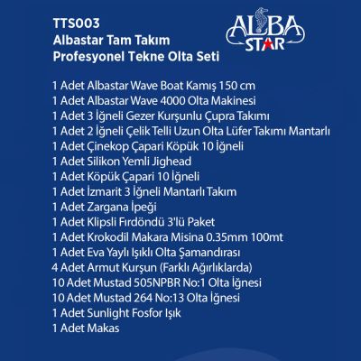 Albastar Tam Takım Profesyonel Tekne Olta Seti TTS003 - 2