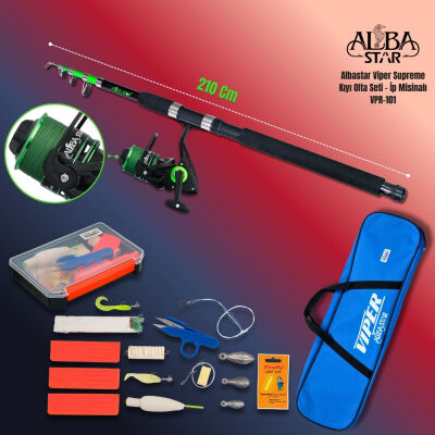 Albastar Viper Supreme Kıyı Olta Seti - İp Misinalı - VPR101 - 1