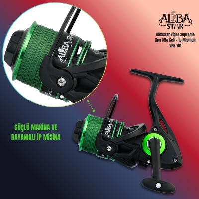 Albastar Viper Supreme Kıyı Olta Seti - İp Misinalı - VPR101 - 2