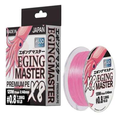Asso 8X Eging Master PE 8 Örgü İp Misina 120mt Pink - 1