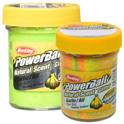 Berkley Powerbait Natural Glitter Trout Bait Garlic Sahte Yemi - Thumbnail