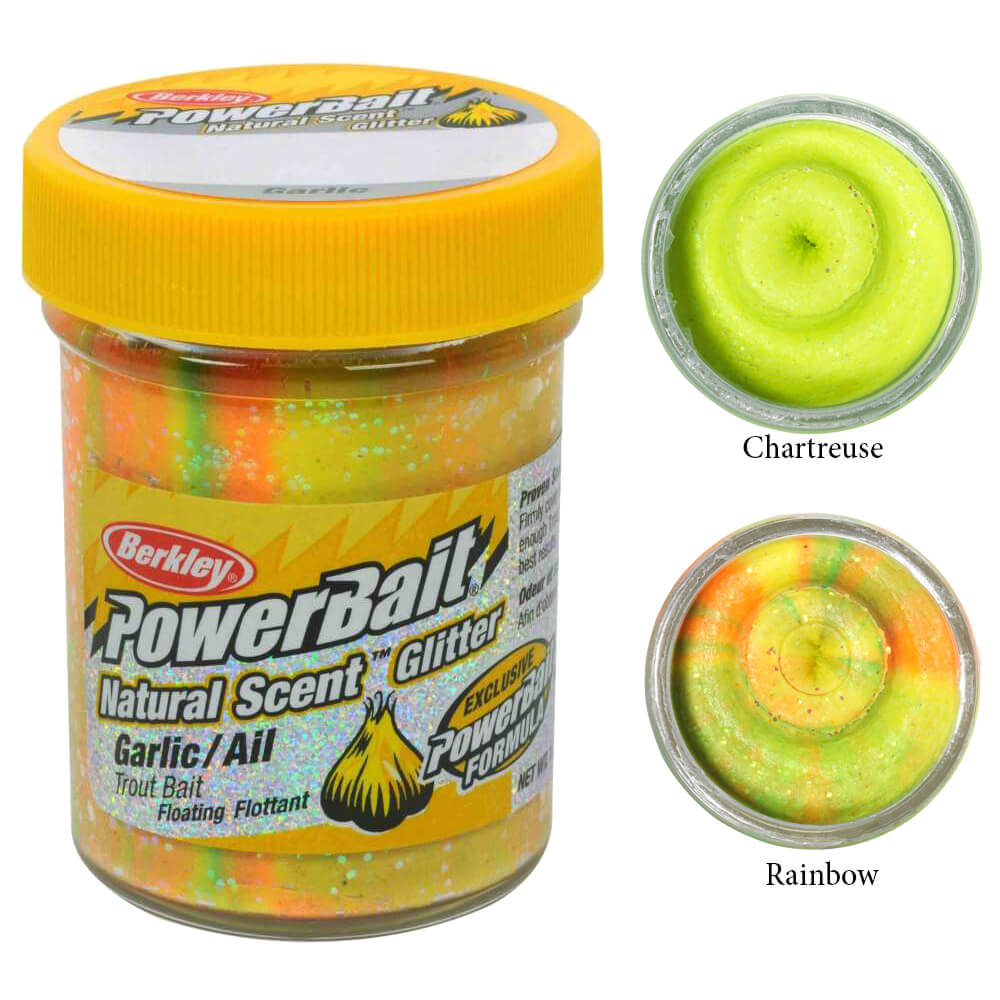 Berkley Powerbait Natural Glitter Trout Bait Garlic Sahte Yemi LRF