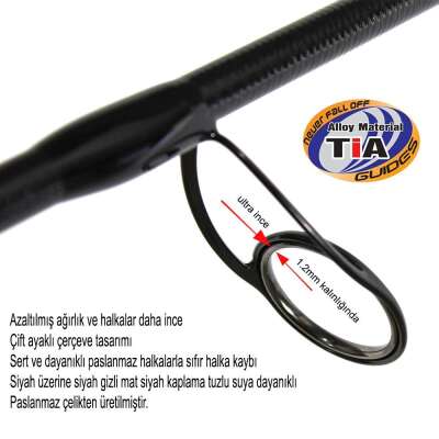 Captain 1368 Rubby 2 Parça Spin Kamış 5-20gr Atar - 3