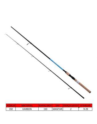 Captain 1459 Makito PT Spin 210cm 2 Parça Spin Kamış 9-29gr Atar - 1