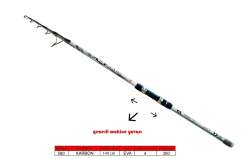 Captain 1693 Kawasaki 450cm Tele Surf Cast Kamış 300gr Atar - Captain