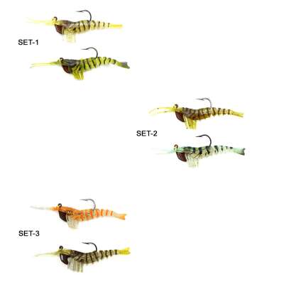 Captain 3048 Magic Shrimp 2li SET 3D Silikon Karides 50mm 37gr Suni Yem - 1