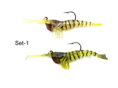 Captain 3048 Magic Shrimp 2li SET 3D Silikon Karides 50mm 37gr Suni Yem - 2