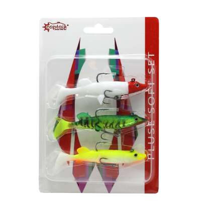 Captain 3068 Pluse Soft Turna Silikonu 3lü Mix Set Suni Yem - 1