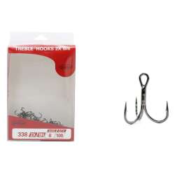 Captain 338 Üçlü İğne Sahte Balık İçin 100lü Kutu Black Nikel - Captain