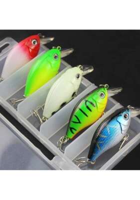 Captain 3398 Lure SET 5cm Floating 5li Maket Balık Seti - 4