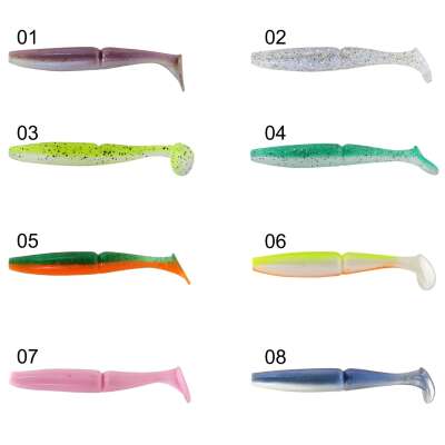 Captain 3516 Pukka Shad 9cm 7gr Levrek Silikonu 5li Paket Suni Yem - 1