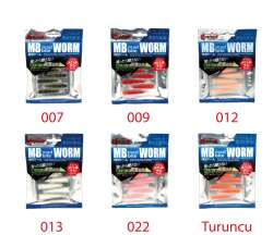 Captain 3518 Mad Bite Earth Worm 4 cm Aromalı LRF Silikon Yem 8li Set - Captain