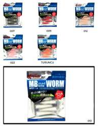 Captain 3518 Mad Bite Earth Worm 4 cm Aromalı LRF Silikon Yem 8li Set - 4