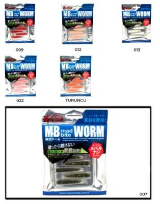 Captain 3518 Mad Bite Earth Worm 4 cm Aromalı LRF Silikon Yem 8li Set - 7