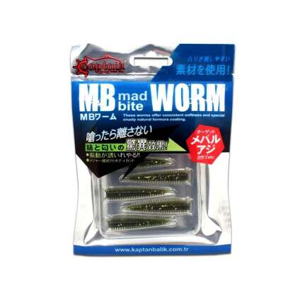 Captain 3518 Mad Bite Earth Worm 4 cm Aromalı LRF Silikon Yem 8li Set - 11