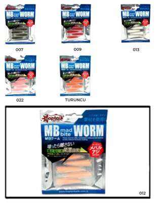 Captain 3518 Mad Bite Earth Worm 4 cm Aromalı LRF Silikon Yem 8li Set - 12