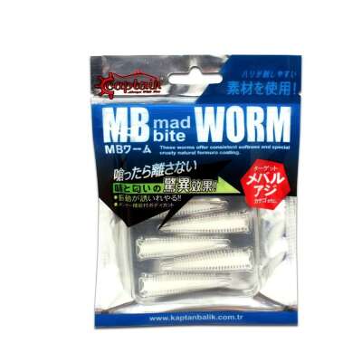 Captain 3518 Mad Bite Earth Worm 4 cm Aromalı LRF Silikon Yem 8li Set - 9