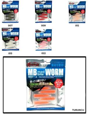 Captain 3518 Mad Bite Earth Worm 4 cm Aromalı LRF Silikon Yem 8li Set - 10