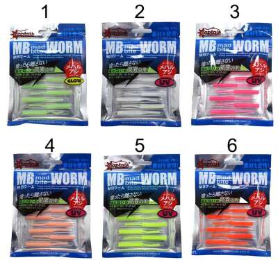 Captain 3520 Mini Worm Floating 5 cm Aromalı LRF Silikon Yem 10lu - 1