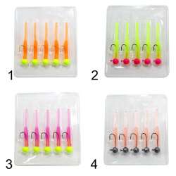 Captain 3521 Mini Worm 45cm Jig Headli LRF Silikon Yem 5li SET - 2