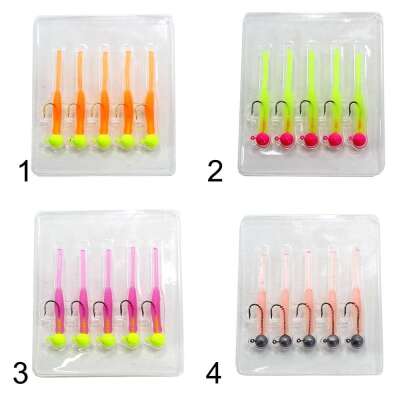 Captain 3521 Mini Worm 45cm Jig Headli LRF Silikon Yem 5li SET - 2