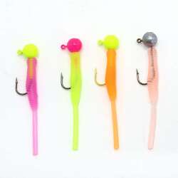 Captain 3521 Mini Worm 45cm Jig Headli LRF Silikon Yem 5li SET - 7