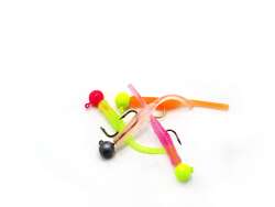 Captain 3521 Mini Worm 45cm Jig Headli LRF Silikon Yem 5li SET - 9