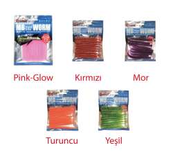 Captain 3523 Mad Bite Eart Worm 8cm Aromalı LRF Silikon Yem 10lu Set - Captain