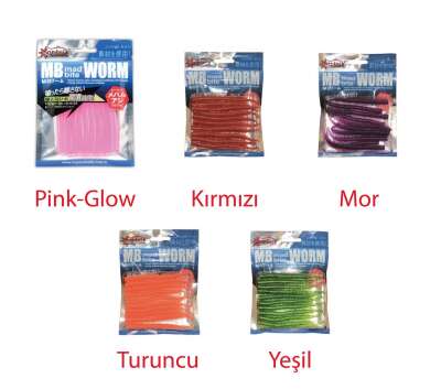 Captain 3523 Mad Bite Eart Worm 8cm Aromalı LRF Silikon Yem 10lu Set - 2