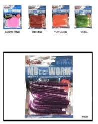 Captain 3523 Mad Bite Eart Worm 8cm Aromalı LRF Silikon Yem 10lu Set - 3