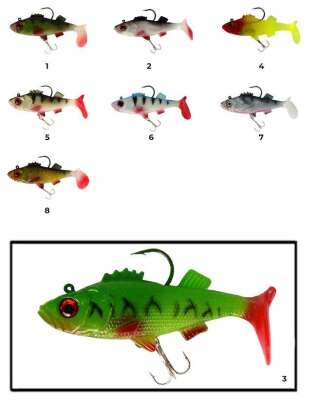 Captain 3549 Bebeto Soft 10cm Levrek Silikonu Suni Balık - 12