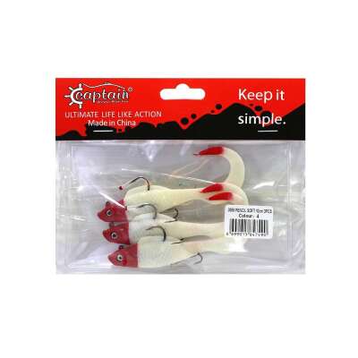 Captain 3559 Pencil Soft 10cm Levrek Silikonu 3lü Suni Balık - 2