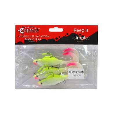 Captain 3559 Pencil Soft 10cm Levrek Silikonu 3lü Suni Balık - 4