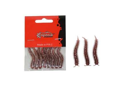 Captain 3564 Ajibishi Silk Worm 55cm LRF Silikon Yem 8li Set - 1