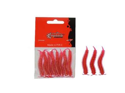 Captain 3564 Ajibishi Silk Worm 55cm LRF Silikon Yem 8li Set - 2