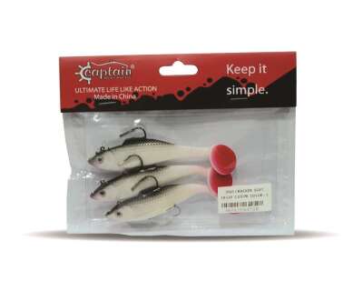 Captain 3567 Cracker Soft 10cm Levrek Turna Silikonu 3lü Set Suni Balık - 1