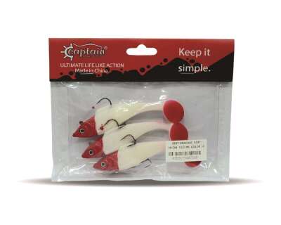 Captain 3567 Cracker Soft 10cm Levrek Turna Silikonu 3lü Set Suni Balık - 4