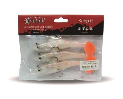 Captain 3568 Cracker Soft 12cm Levrek Turna Silikonu 3lü Set Suni Balık - 6