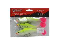 Captain 3568 Cracker Soft 12cm Levrek Turna Silikonu 3lü Set Suni Balık - 7